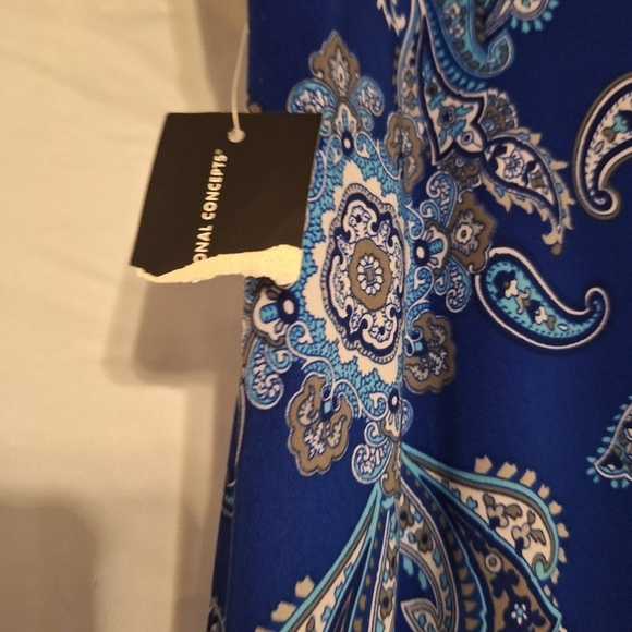 INC International Concepts Sand and sea paisley boho maxi skirt with studs. Nwt - Picture 3 of 7